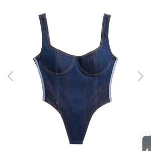 Adidas x Ivy Park Rodeo denim body suit